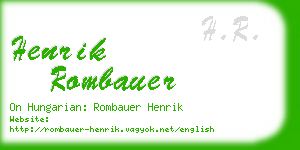 henrik rombauer business card